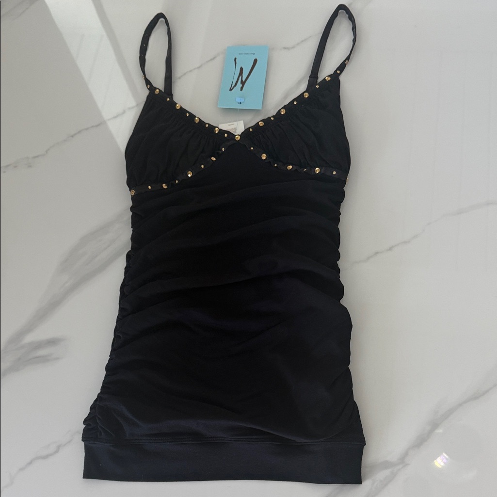 Marciano Black Cami With Gold Stud Detailing